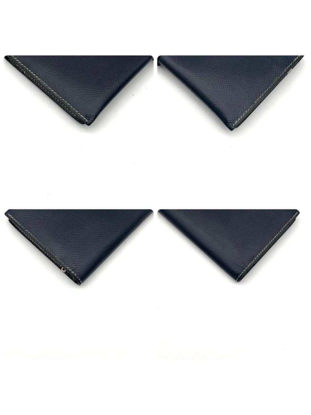 ★SOLD★ Hermes Bearn Classic Bifold Wallet Courchevel Navy - Picture 7 of 11